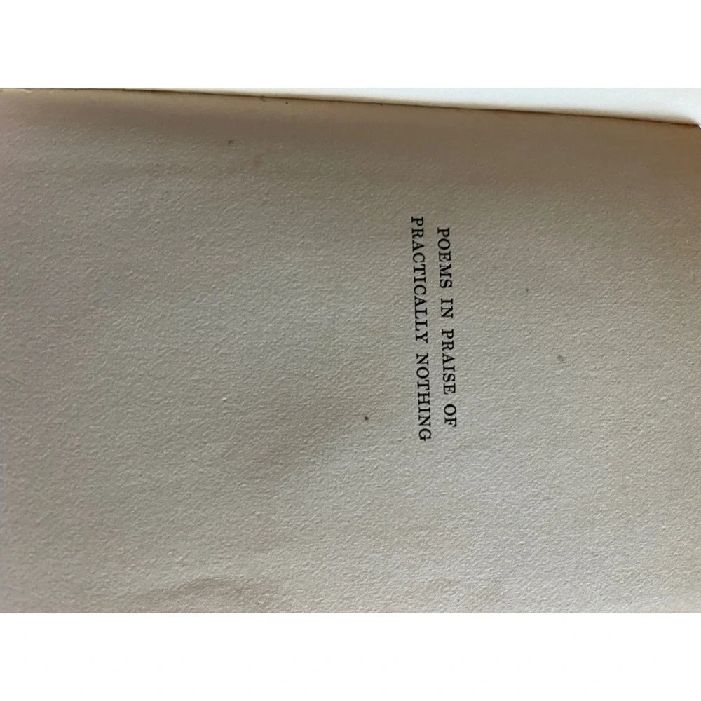 Poems‎ in Praise of Practically Nothing Samuel Hoffenstein 1928 Gilt Hardcover